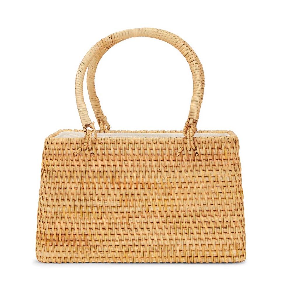 Tan Rattan Ophelia Bag (Revolve)